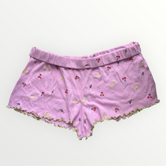 Urban Outfitters Pants - Urban Outfitters Out From Under Pink Primrose Pointelle Micro Shorts Size XL